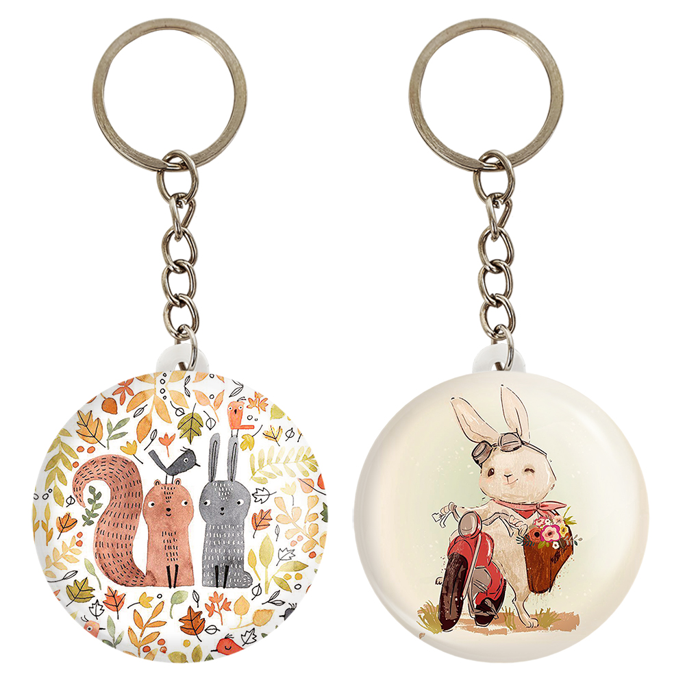 جاکلیدی خندالو مدل خرگوش و سنجاب کد 52245243 مجموعه 2 عددی