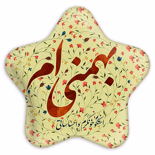 پیکسل خندالو طرح ماه تولد بهمن مدل ستاره ای کد 2307