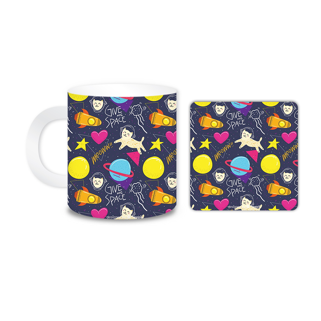 ماگ مدل فضا کد 362 به همراه زیر لیوانی