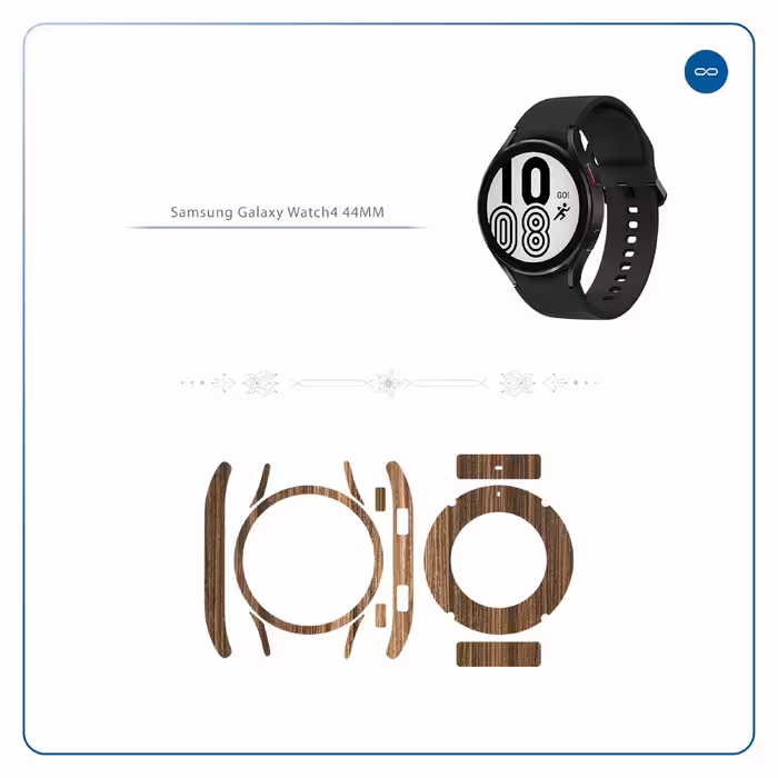 برچسب ماهوت طرح Light Walnut Wood مناسب برای ساعت هوشمند سامسونگ Watch4 44mm