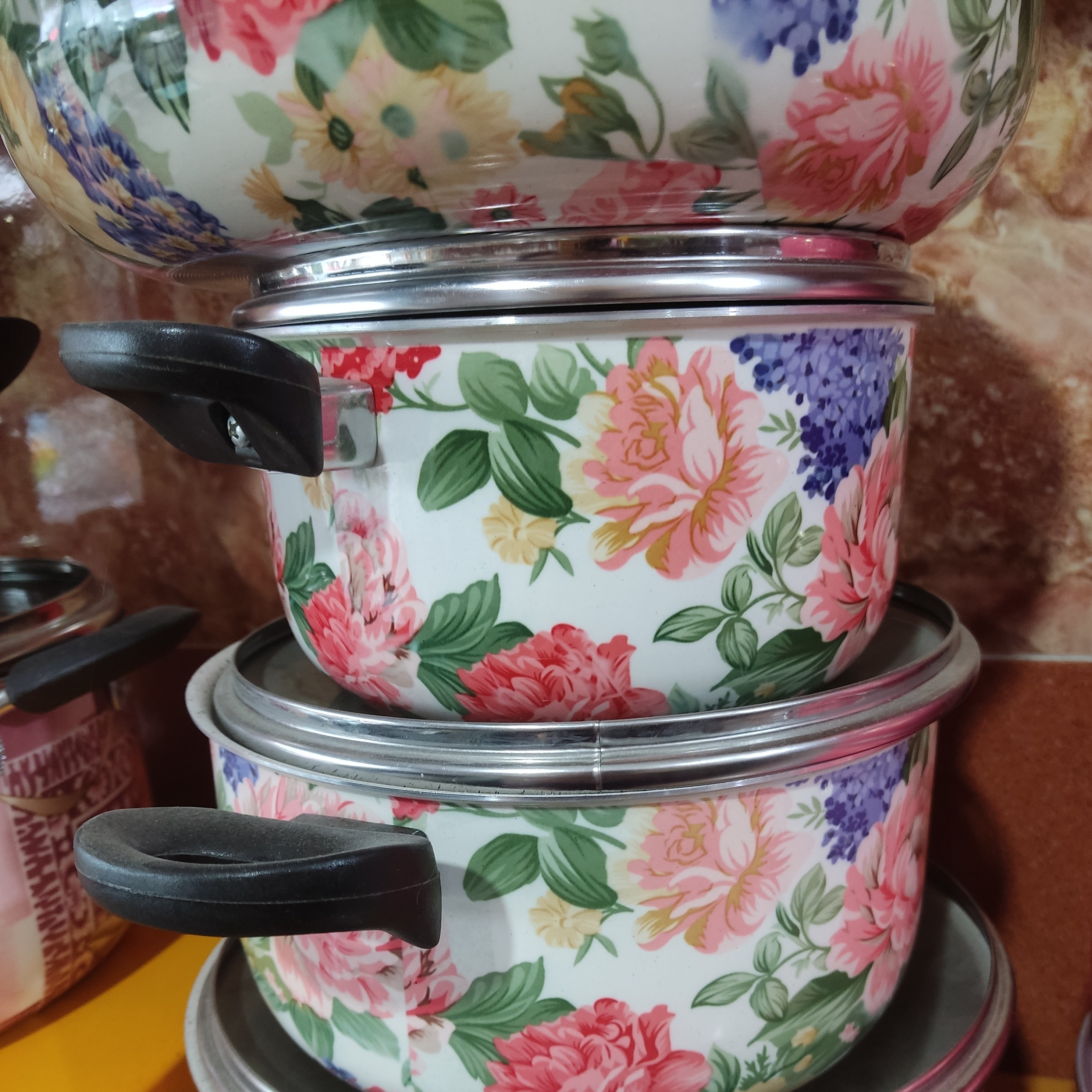 قابلمه گرانیتی گلدار