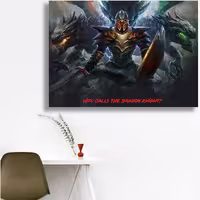 تابلو شاسی گالری استاربوی طرح Dragon Knight مدل بازی Dota 2 | دنیای قاب