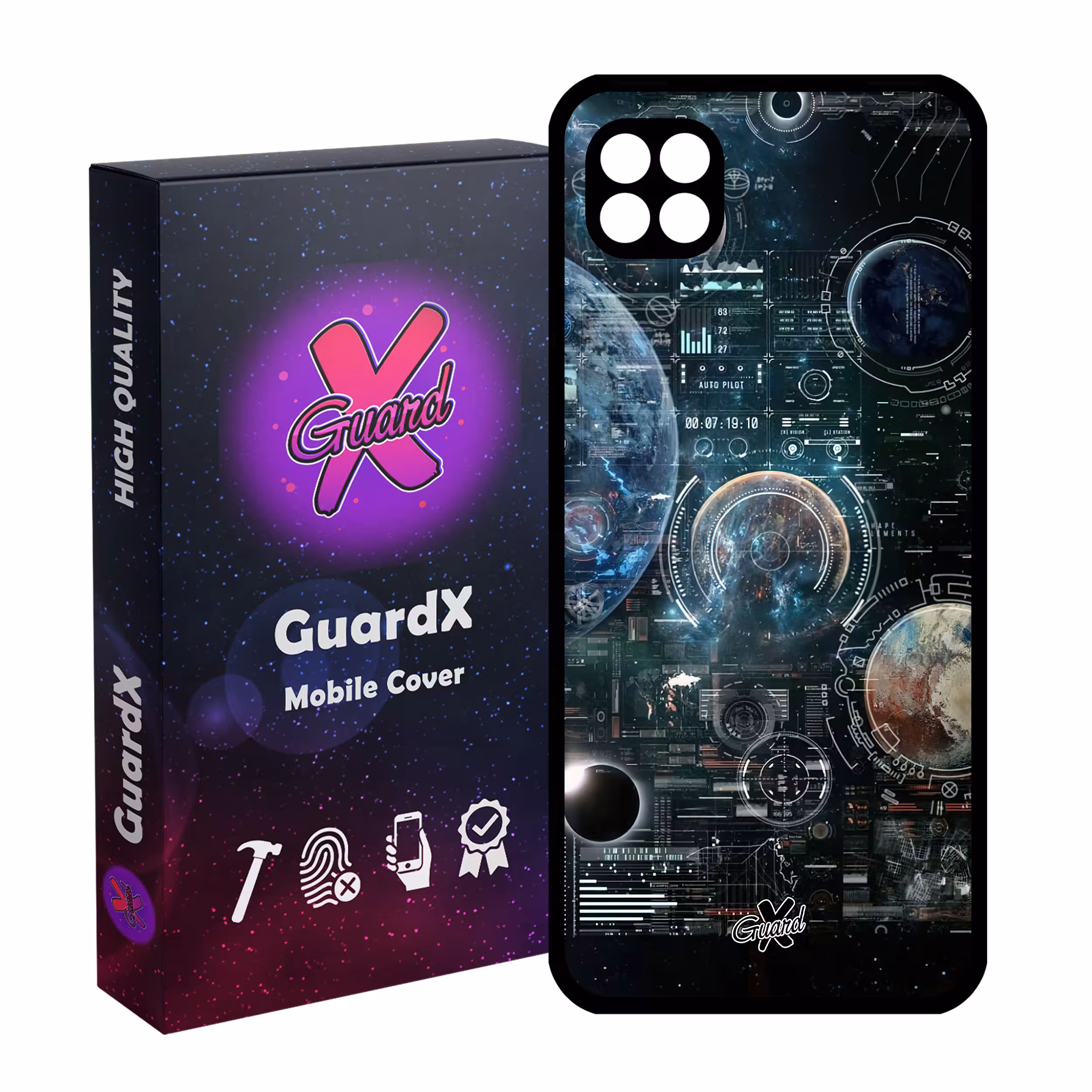 کاور گارد ایکس طرح فضا مدل Glass10512 مناسب برای گوشی موبایل سامسونگ Galaxy A22 5G