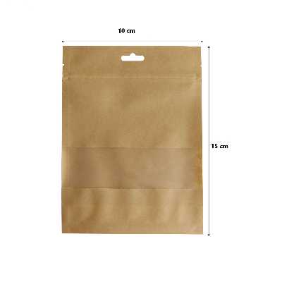 پاکت زیپ دار مدل کرافت کد 1015 بسته 50 عددی