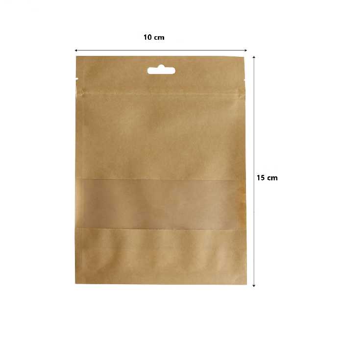 پاکت زیپ دار مدل کرافت کد 1015 بسته 50 عددی