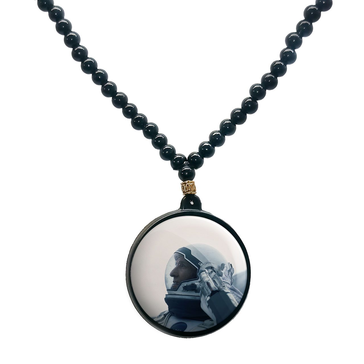 گردنبند پرمانه طرح Interstellar کد pmd.24281 مدل دو طرفه