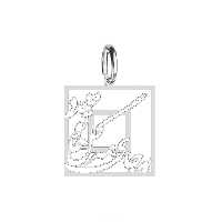 آویز گردنبند نقره هایکا طرح بجای همه گل ها تو بخند مدل nha 339