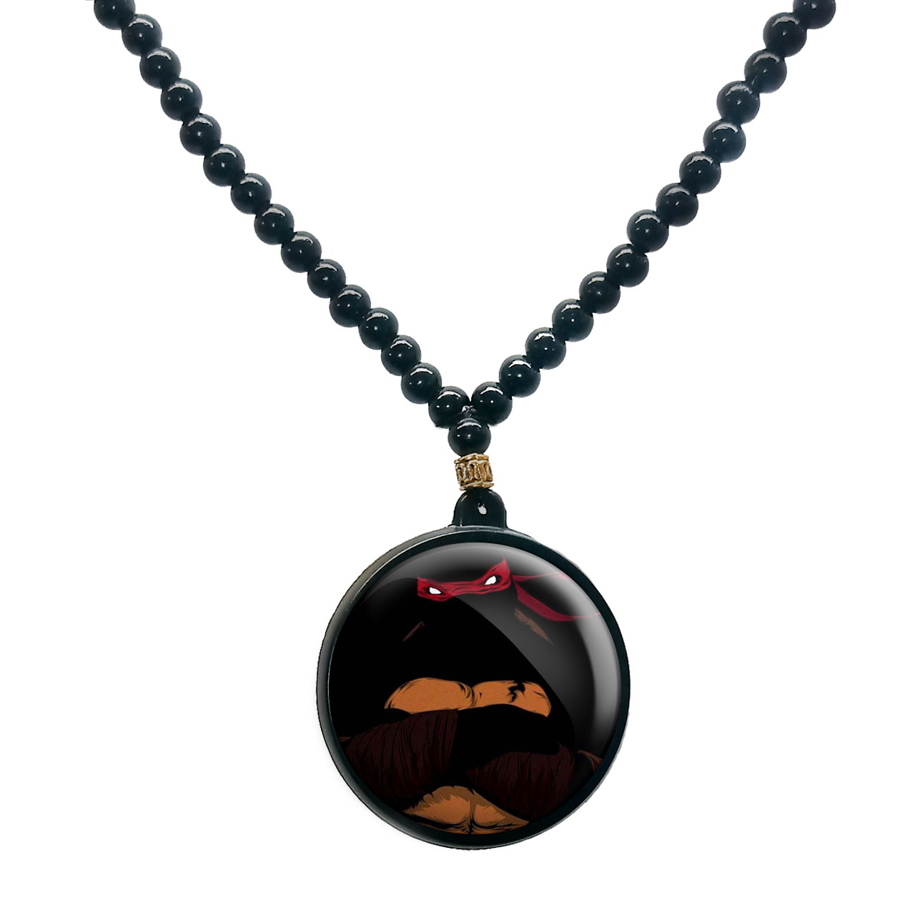 گردنبند پرمانه طرح لاکپشت‌های نینجا کد pmd.9925 مدل دو طرفه