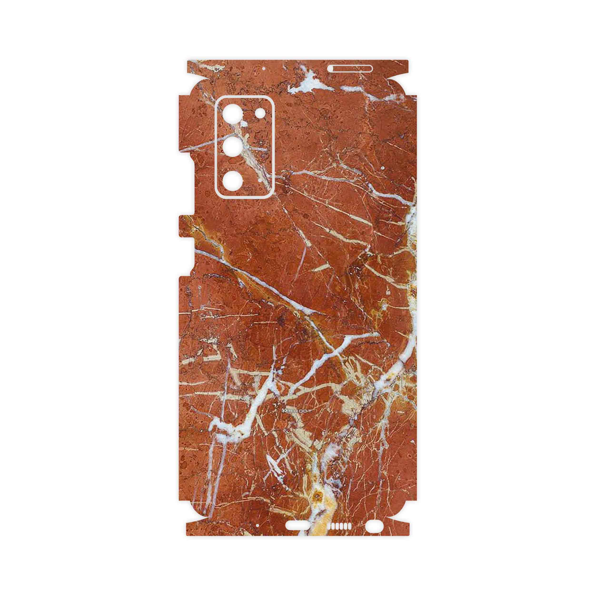 برچسب پوششی ماهوت مدل Red Marble-FullSkin مناسب برای گوشی موبایل سامسونگ Galaxy Note 20