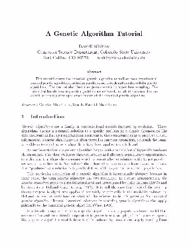 خرید و دانلود نسخه کامل کتاب A genetic algorithm tutorial