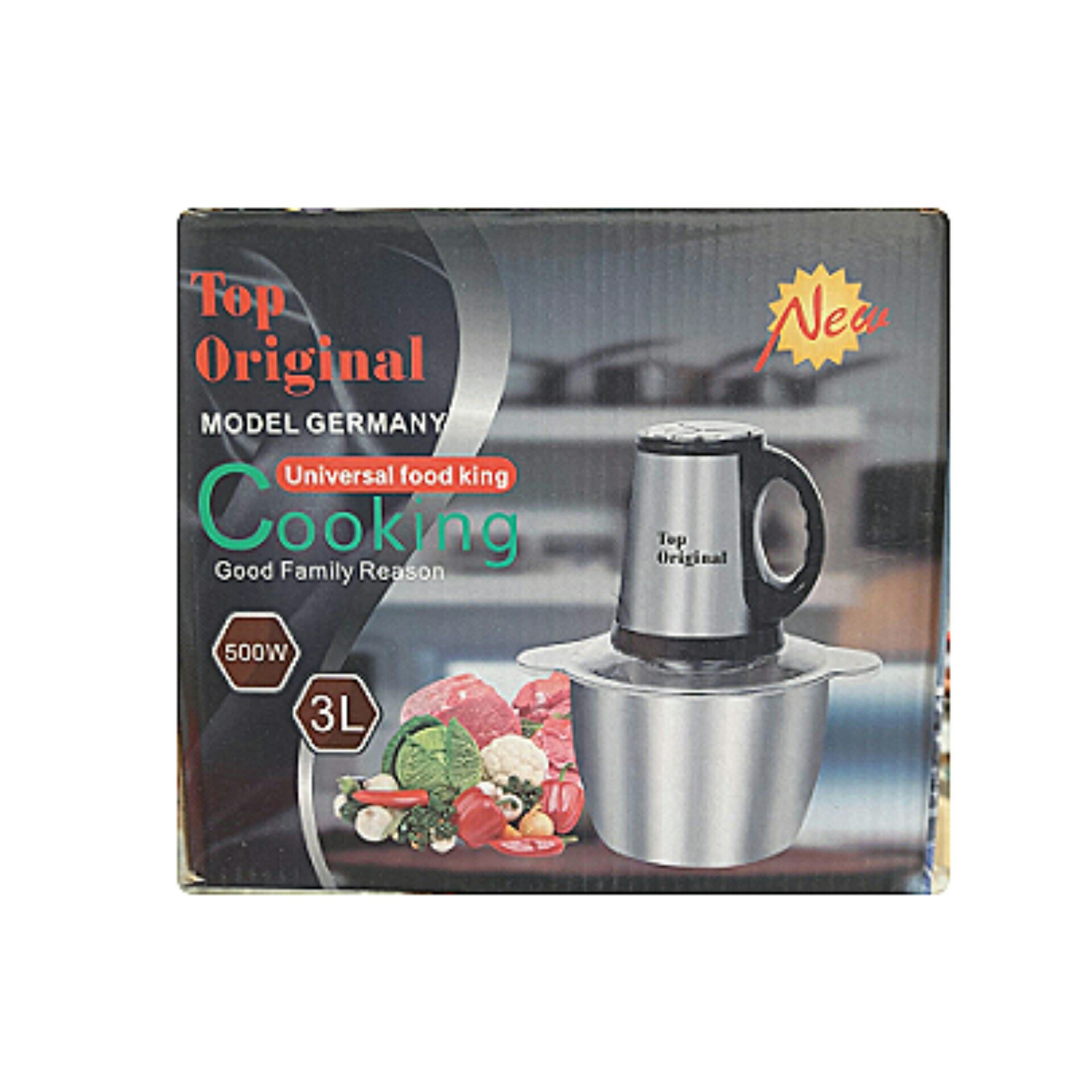 خردکن غذاساز 3لیتر استیل کوکینگ 3 سرعته