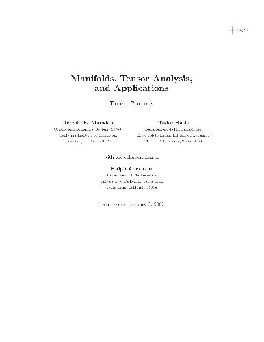 خرید و دانلود نسخه کامل کتاب Manifolds, Tensor analysis, and Applications (draft 2003-01-05) (Springer)