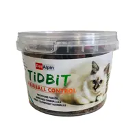 غذای تشویقی گربه تیدبیت مدل hairball control وزن 180 گرم