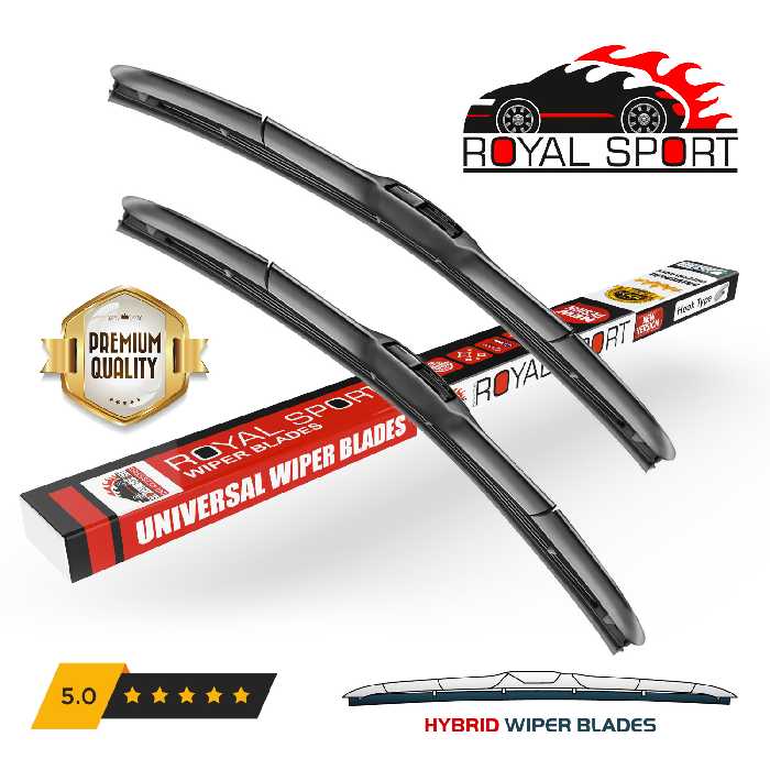 تیغه برف پاک‌کن رویال اسپرت مدل HYBRID PLUS مناسب برای پراید 111 بسته 2 عددی