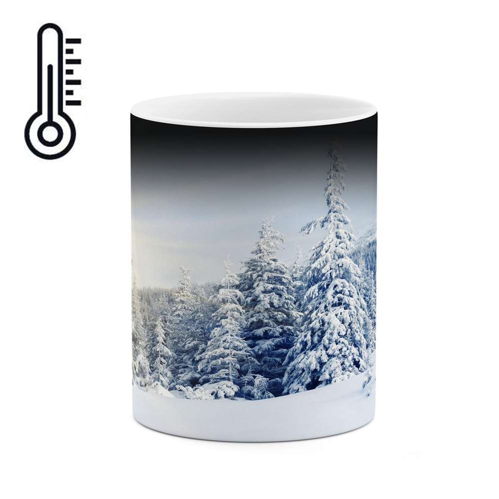 ماگ حرارتی کاکتی طرح منظره برفی مدل mgh15061