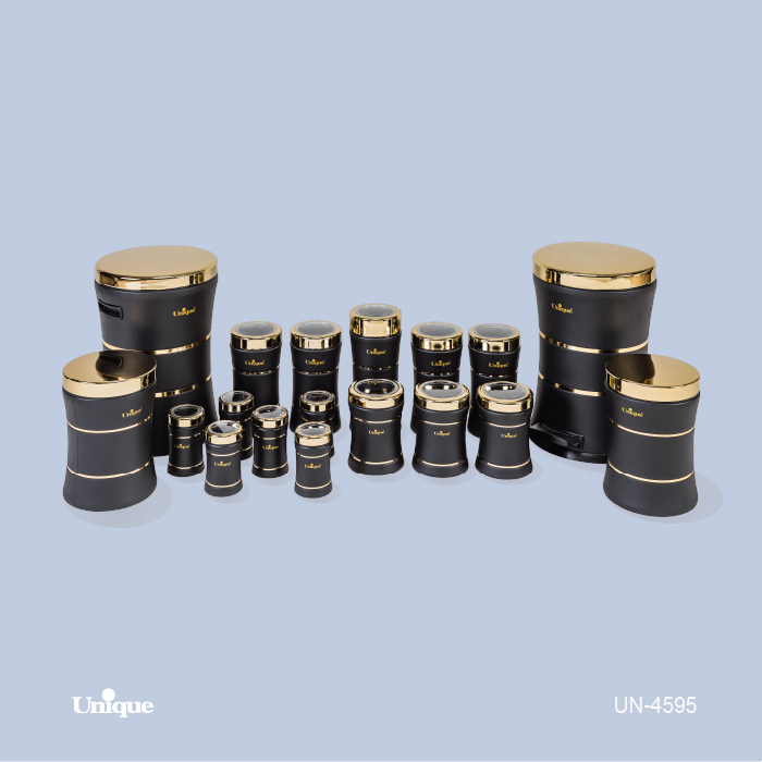 سرویس 18 پارچه کمر باریک خطی مشکی طلا یونیک کد محصول: UN-4595