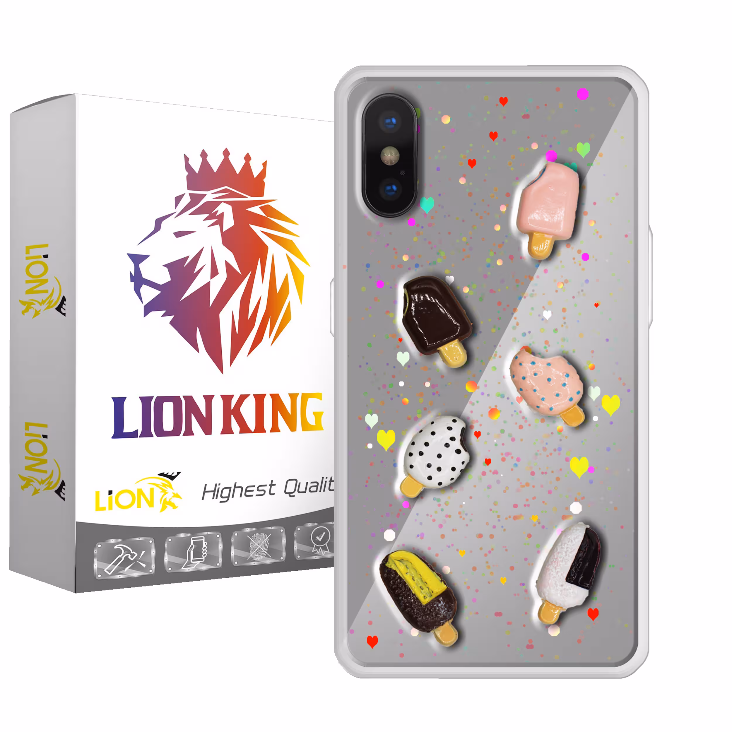 کاور لاین کینگ مدل kaktoosghalbdar مناسب برای گوشی موبایل اپل iphone X XS
