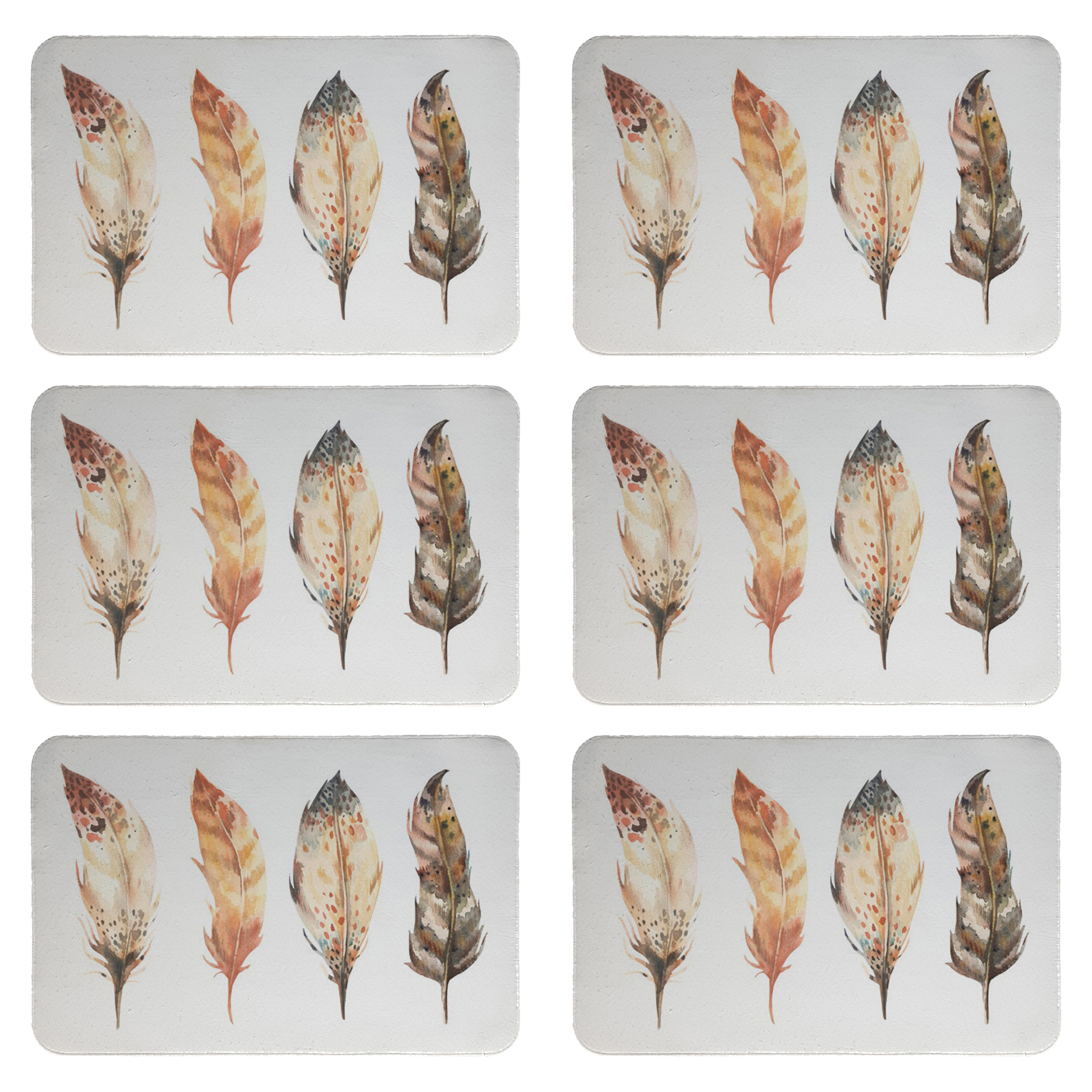 زیربشقابی طرح پر کد 8208 بسته 6 عددی