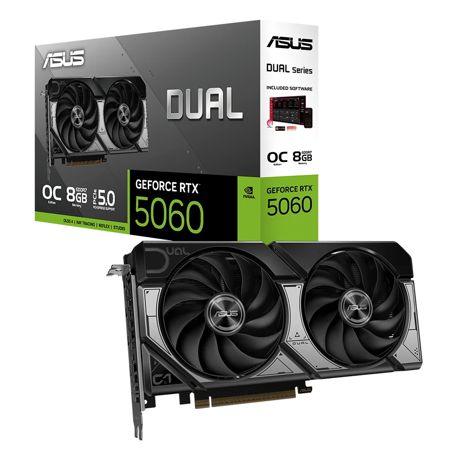 کارت گرافیک ایسوس Asus DUAL RTX 5060 8GB OC | فروشگاه گیمینگ تکاف