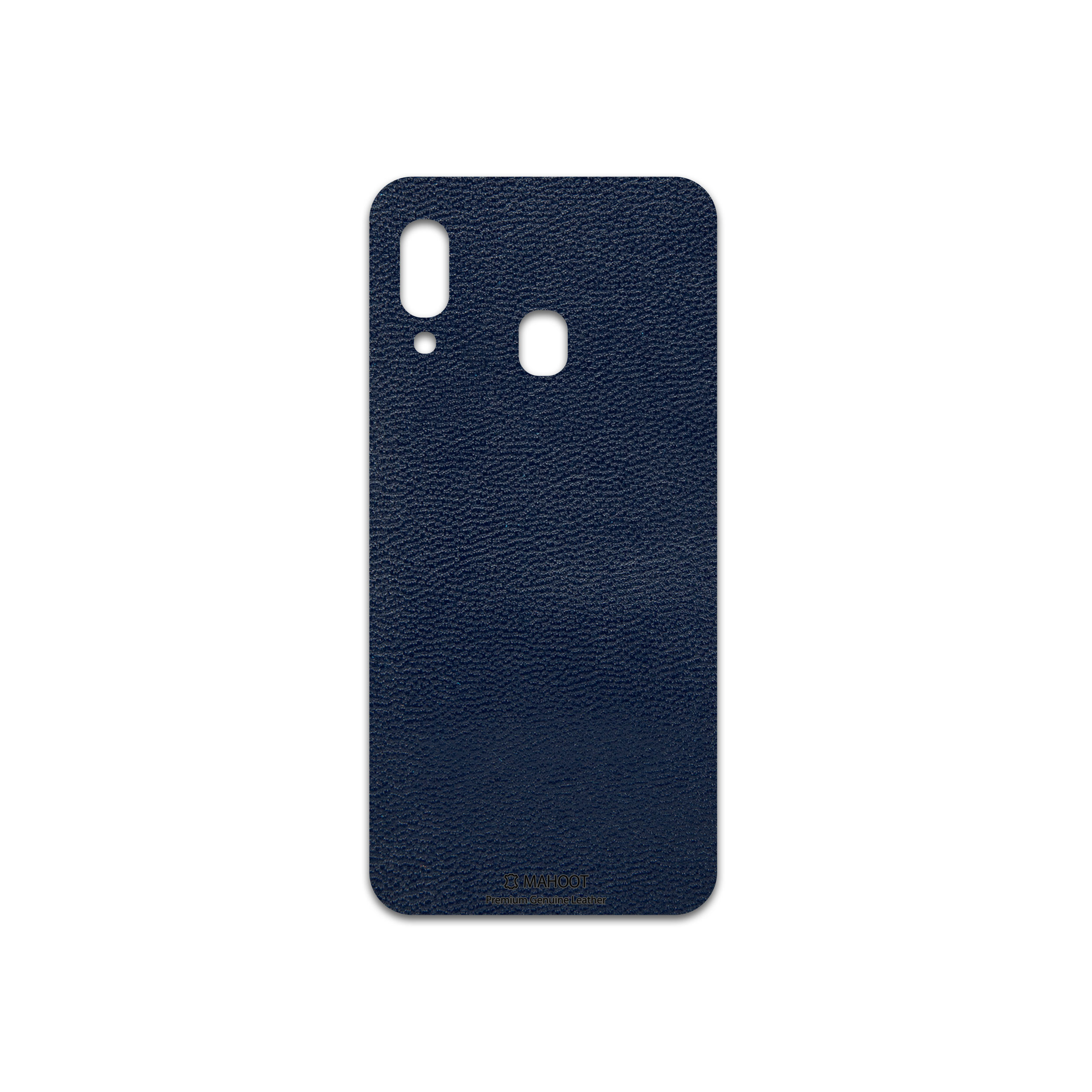 برچسب پوششی ماهوت مدل Deep-Blue-Leather مناسب برای گوشی موبایل سامسونگ Galaxy A20e