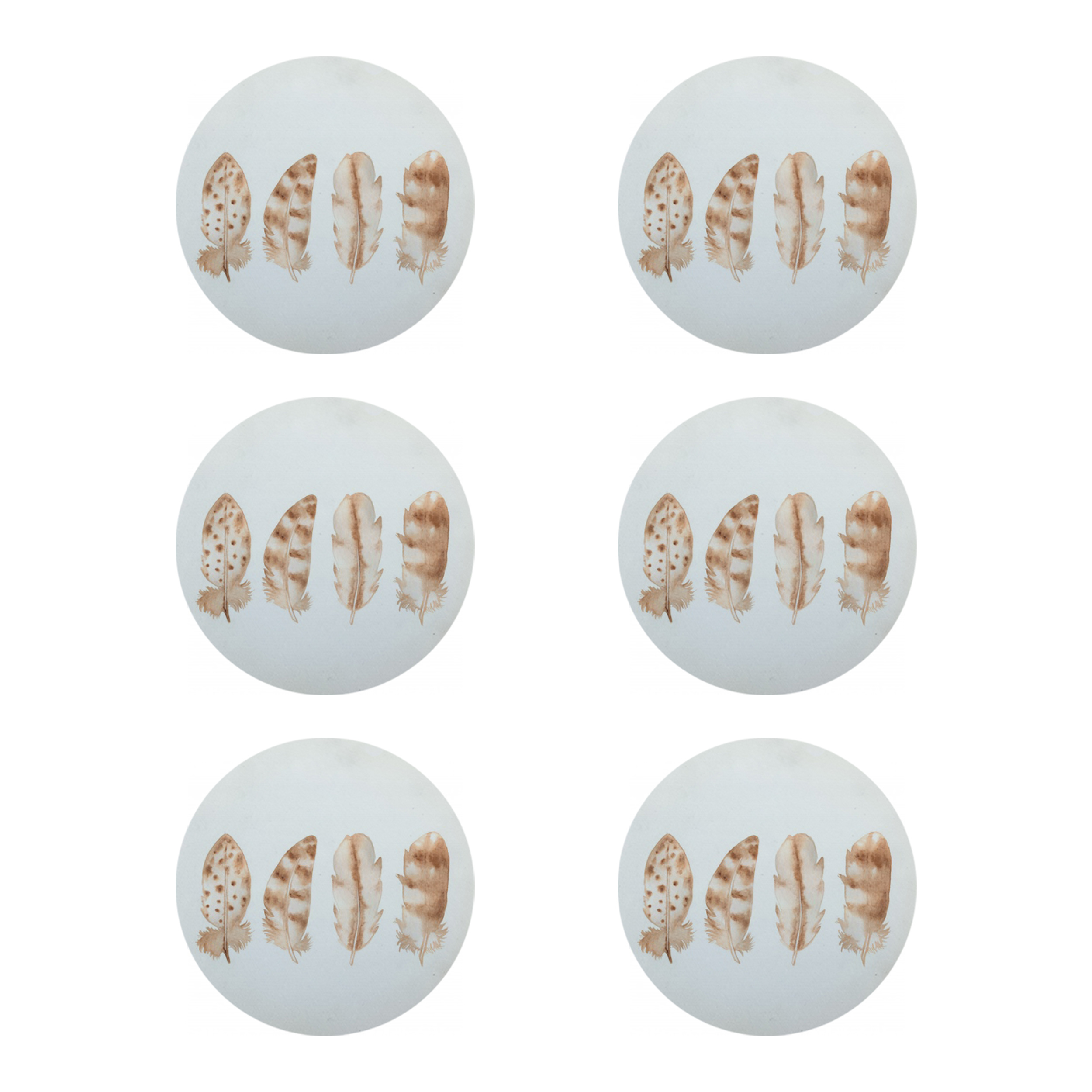 زیر لیوانی طرح پر کد 8207 بسته 6 عددی