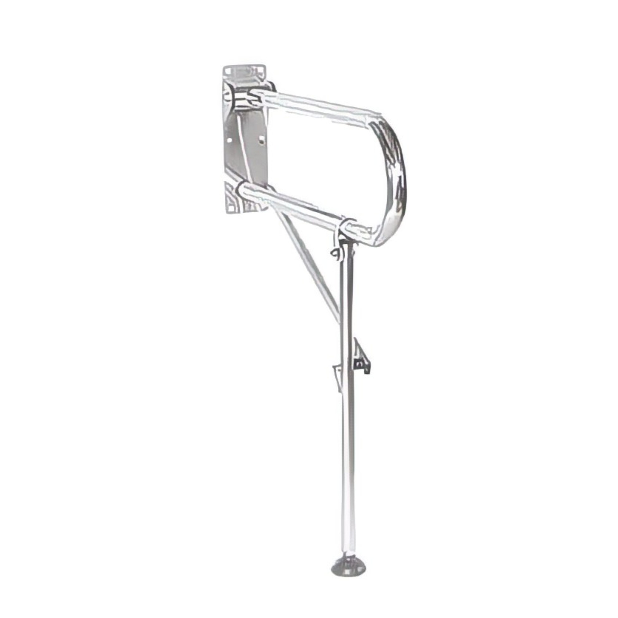 دستگیره کمکی تاشو پایه دار کروم آرامش سازان