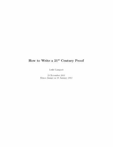 خرید و دانلود نسخه کامل کتاب How to Write a 21st Century Proof