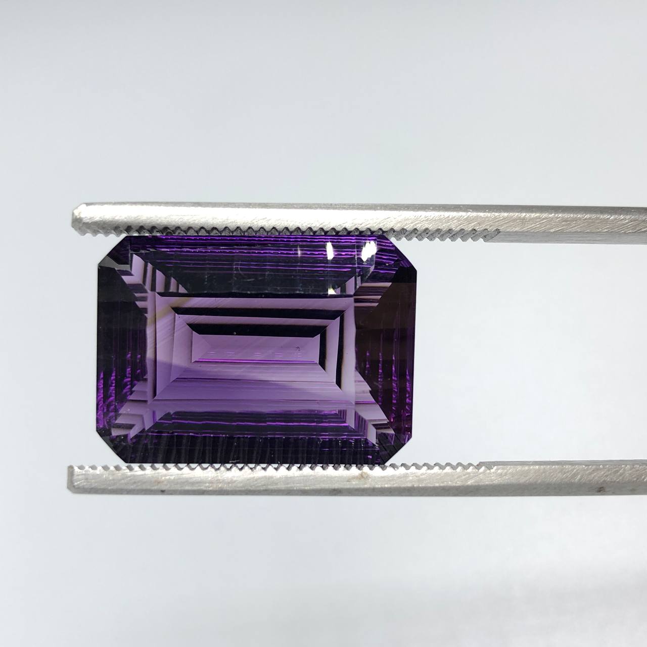 نگین آمیتیست تراش بنفش مستطیل طبیعی 8203