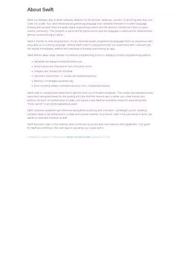 خرید و دانلود نسخه کامل کتاب The Swift Programming Language (Swift 4.0.3)