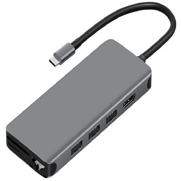 هاب تایپ سی 12 پورت فلزی ویوو WiWU Alpha 12 in 1 Usb Type C Hub