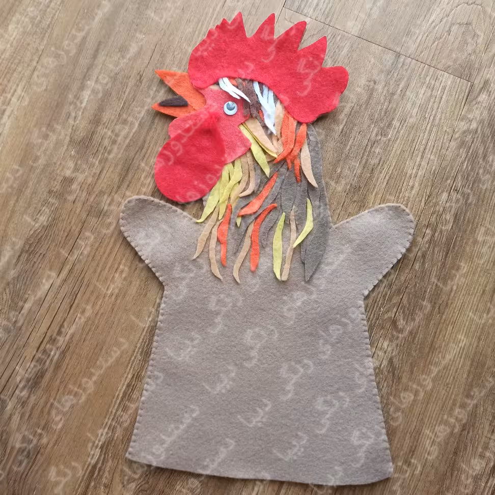 عروسک دستکشی خروس 