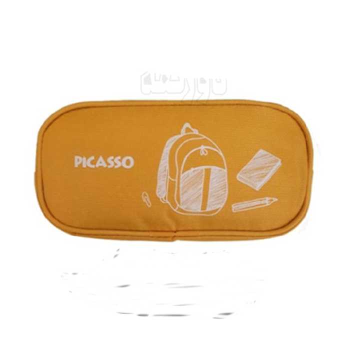 جامدادی پیکاسو دو زیپ کد E3/زرد