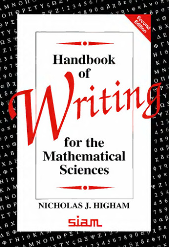 خرید و دانلود نسخه کامل کتاب Handbook of writing for the mathematical sciences