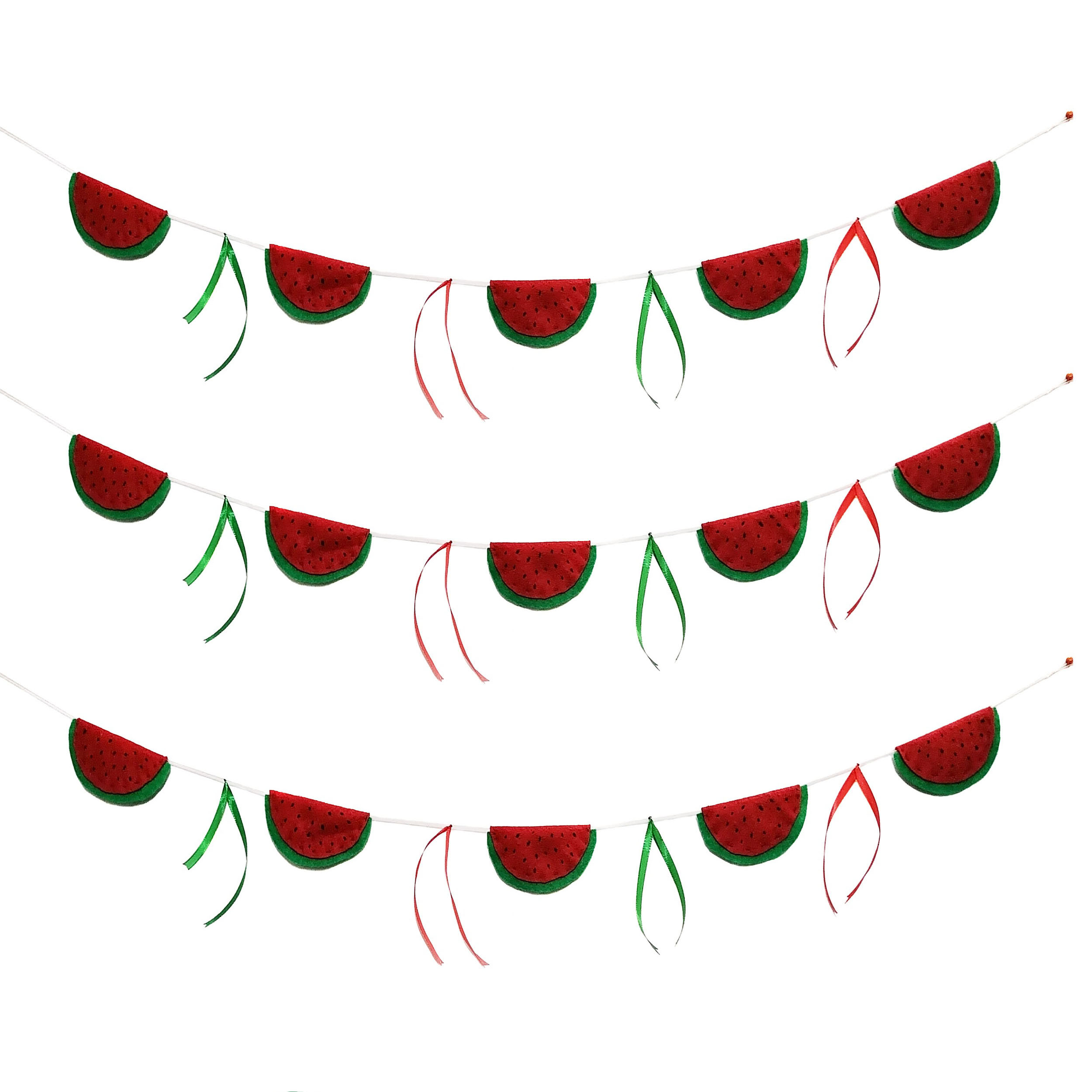 ریسه تزئینی مدل هندوانه یلدایی کد 7653 مجموعه سه عددی