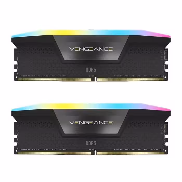 رم کامپیوتر DDR5 دو کاناله 6000 مگاهرتز CL40 کورسیر مدل VENGEANCE RGB ظرفیت 64 گیگابایت