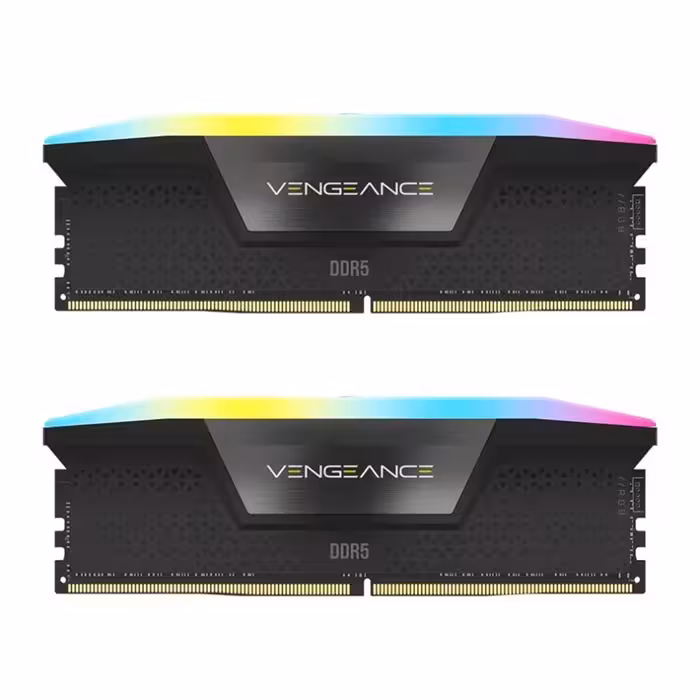 رم کامپیوتر DDR5 دو کاناله 6000 مگاهرتز CL40 کورسیر مدل VENGEANCE RGB ظرفیت 64 گیگابایت