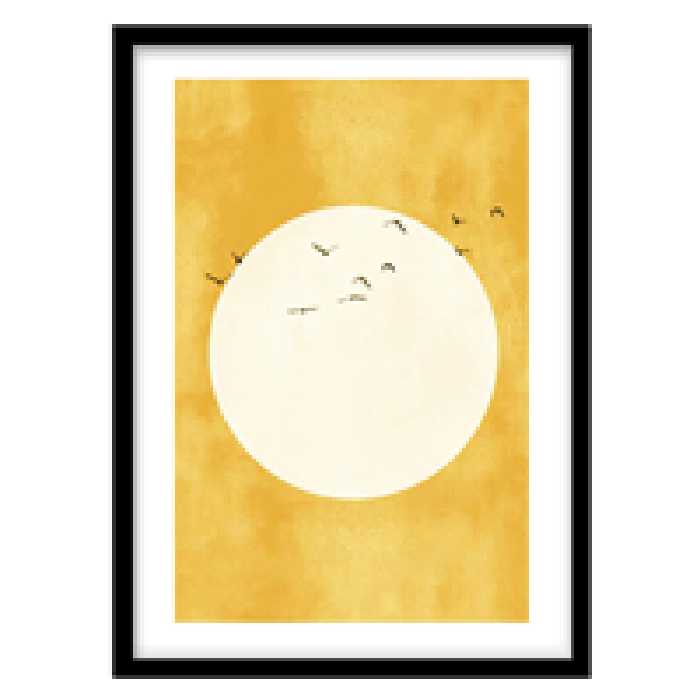 قیمت و خرید تابلو دکوراتیو مدل نقاشی گرافیکی غروب کد 0580