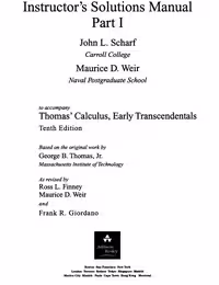 خرید و دانلود نسخه کامل کتاب Instructor's Solutions Manual Part 1 (to accompany Thomas' Calculus, Early Transcendentals, 10th Edition)