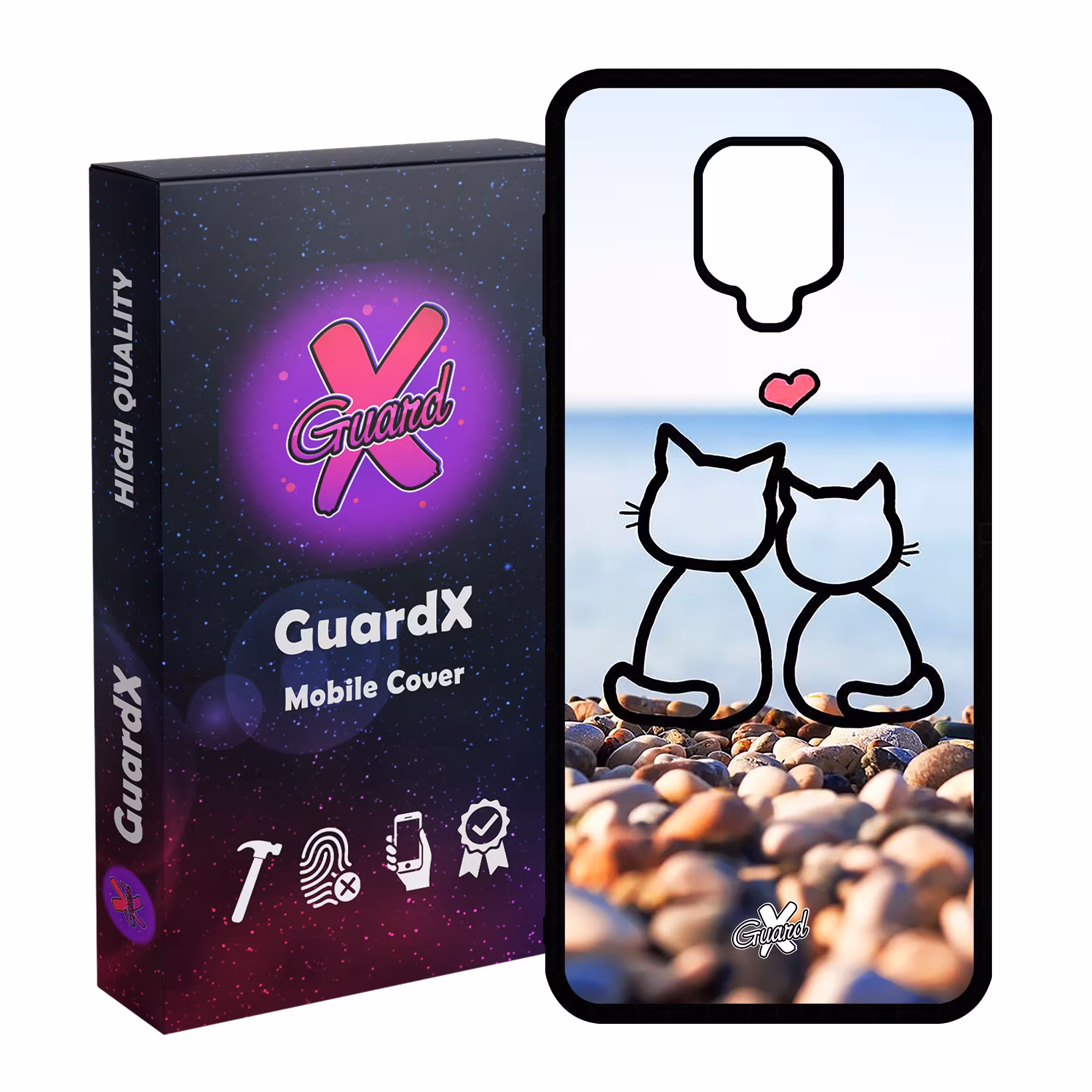 کاور گارد ایکس طرح Love مدل Glass10016 مناسب برای گوشی موبایل شیائومی Redmi Note 9S / Note 9 Pro / Note 9 Pro Max