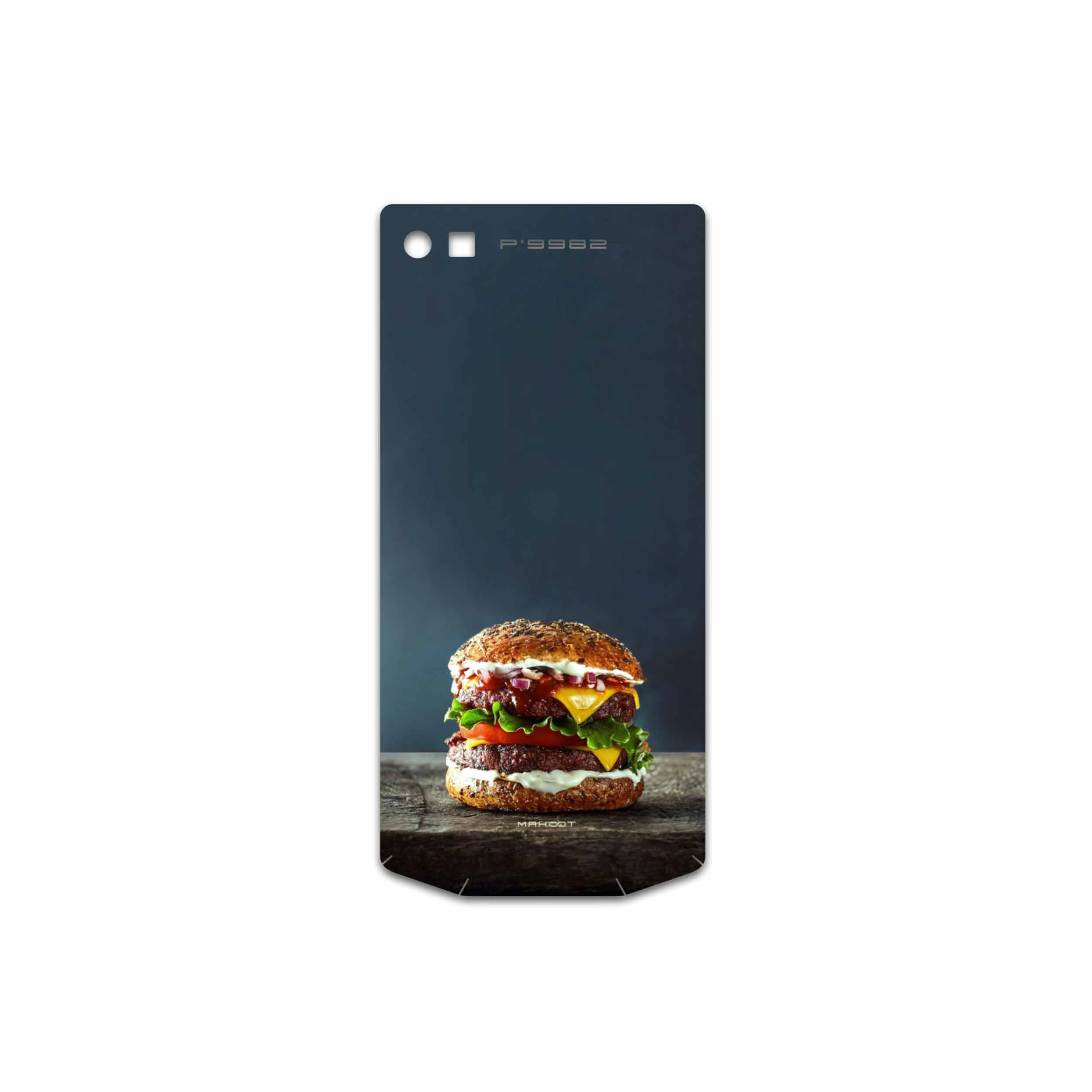 برچسب پوششی ماهوت مدل Hamburger مناسب برای گوشی موبایل بلک بری P9982