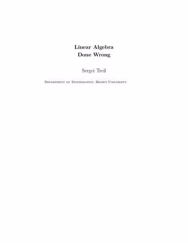 خرید و دانلود نسخه کامل کتاب Linear Algebra Done Wrong