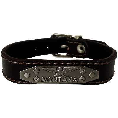 دستبند چرم وارک طرح مونتانا مدل ماکان کد rb197