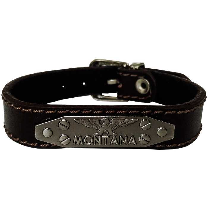 دستبند چرم وارک طرح مونتانا مدل ماکان کد rb197