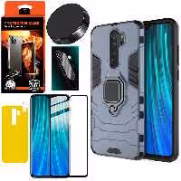 کاور کینگ کونگ مدل BATMAN مناسب برای گوشی موبایل شیائومی Redmi Note 8 Pro به همراه محافظ صفحه نمایش و محافظ لنز دوربین و برچسب محافظ پشت گوشی و پایه نگهدارنده