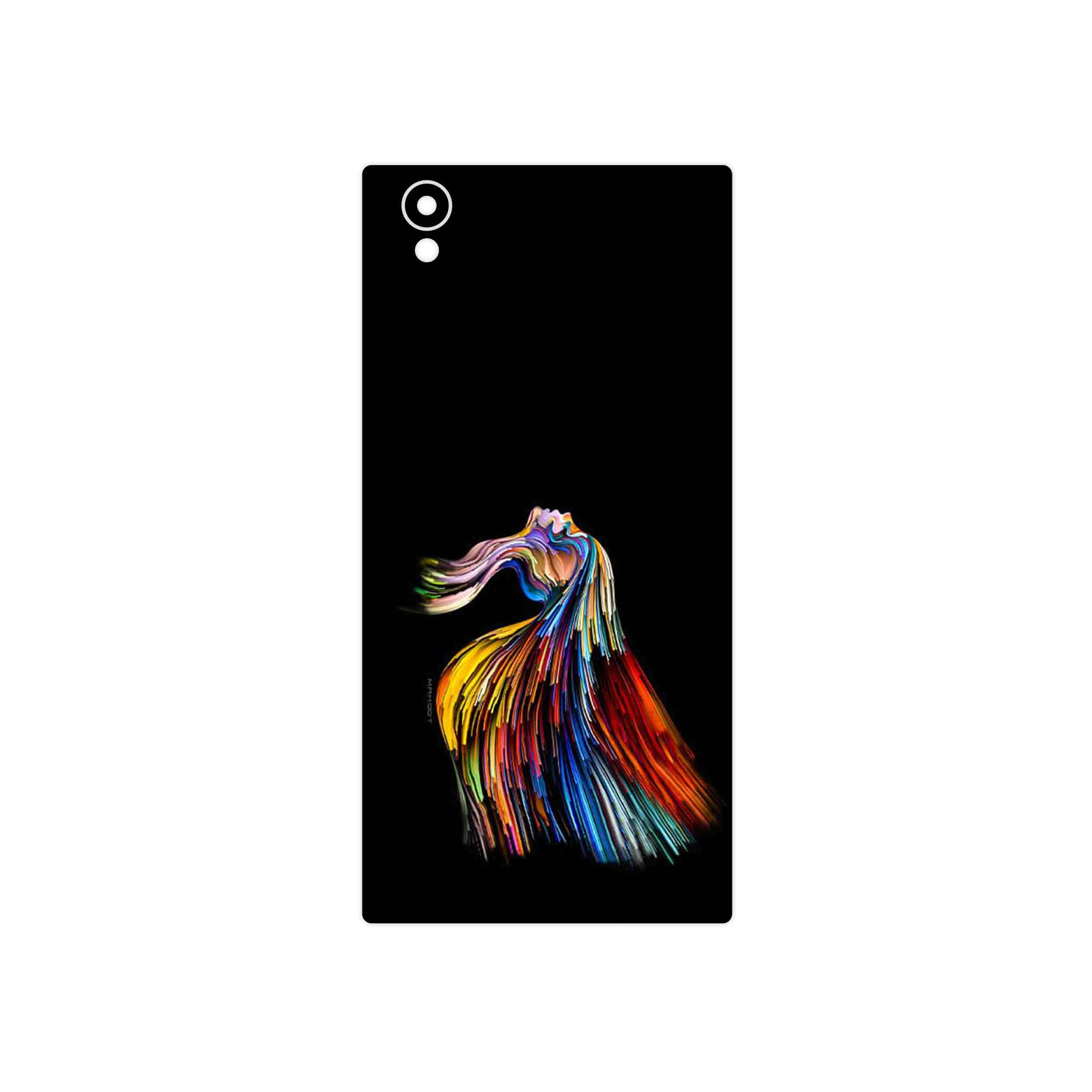 برچسب پوششی ماهوت مدل Rainbow Hair Digital Art مناسب برای گوشی موبایل سونی Xperia L1