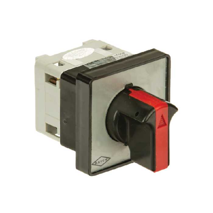 کلید سلکتوری 40 آمپر تکفاز چهار حالته با صفر الکترو کاوه کد CMO14