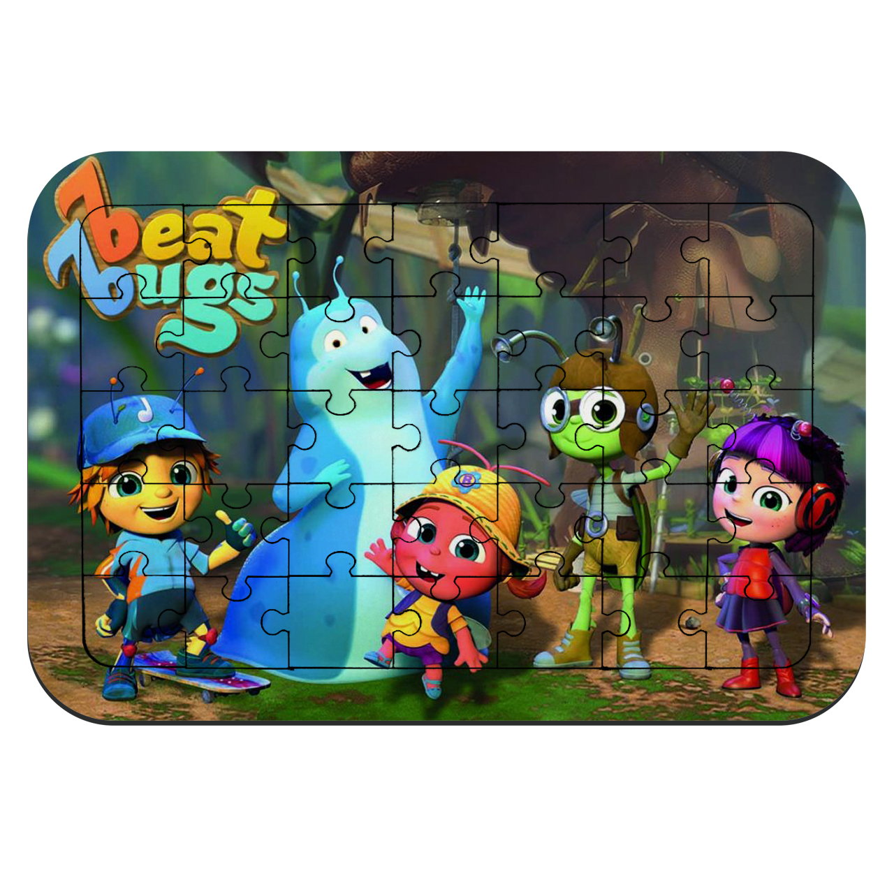 پازل 35 تکه طرح انیمیشن فسقلیهای باغچه مدل NI986