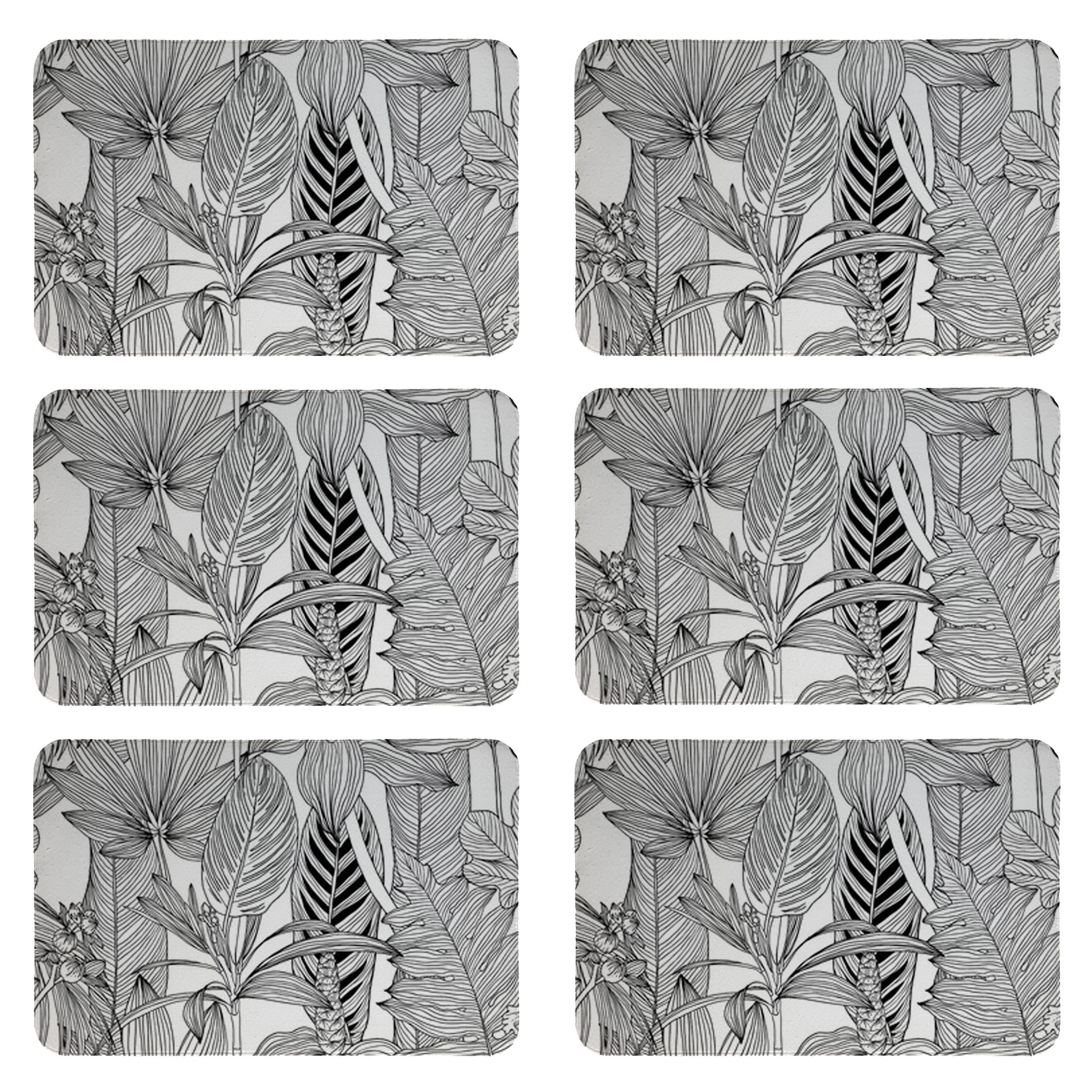 زیربشقابی طرح برگ کد 8135 بسته 6 عددی