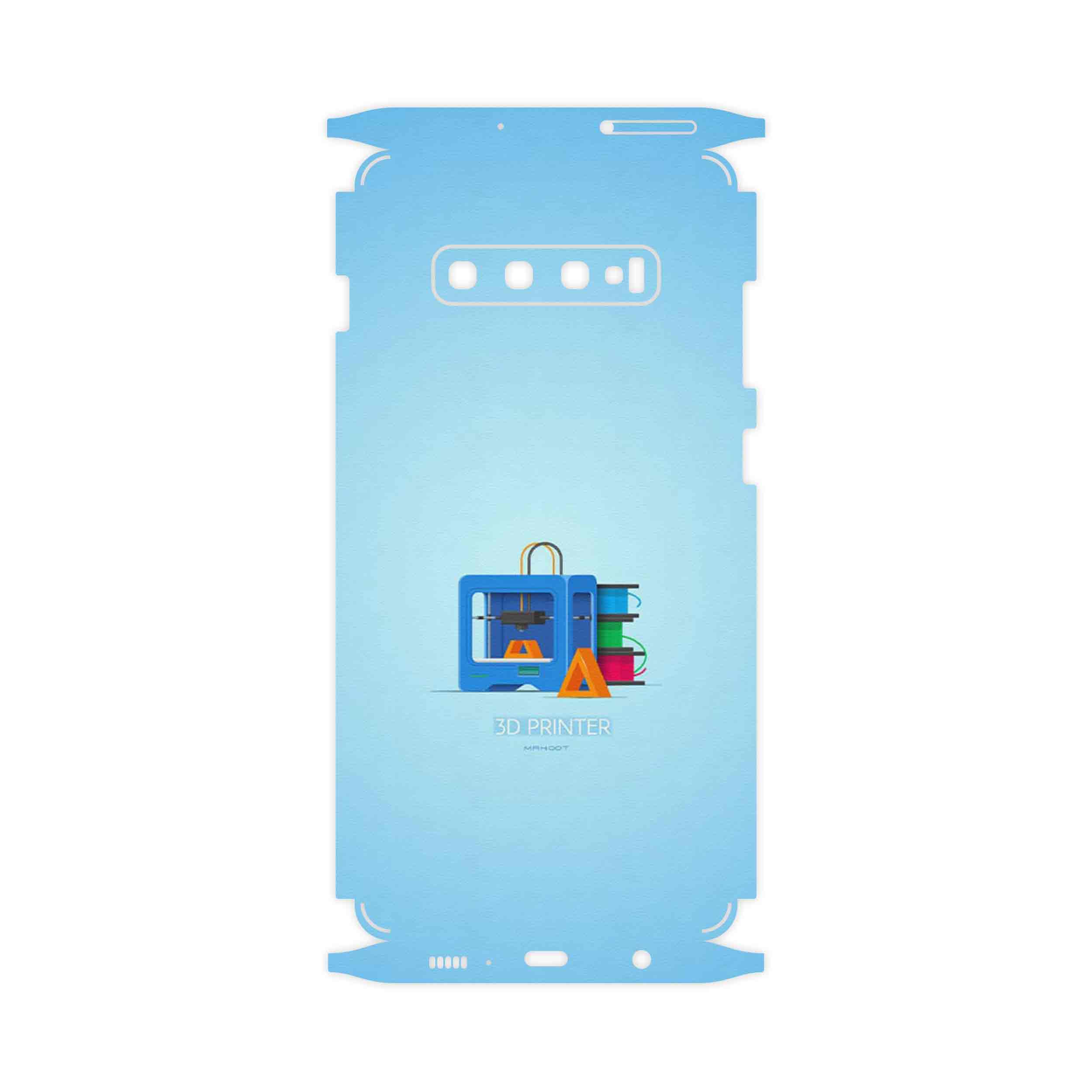 برچسب پوششی ماهوت مدل 3D Printer-FullSkin مناسب برای گوشی موبایل سامسونگ Galaxy S10 Plus
