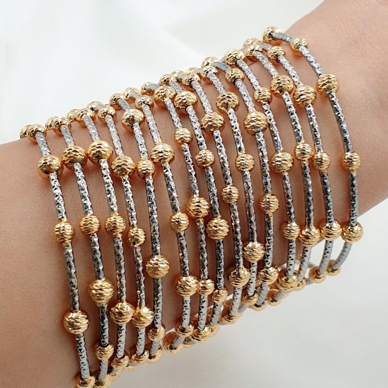 النگو گوی دارطرح طلا(یک عددی)رنگ ثابت وضدحساسیت فوق العاده براق درخشان